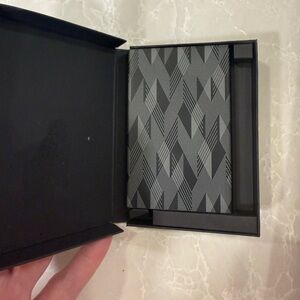 Elegant Black and Gray Men's Card Holder